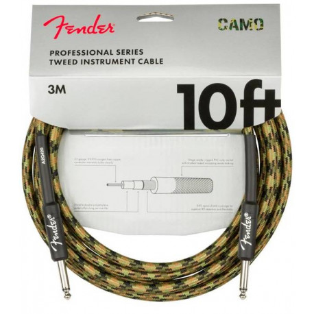 FENDER CABLE PROFESSIONAL SERIES 10' WOODLAND CAMO