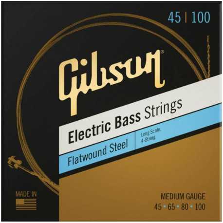 GIBSON SBG-FWLS12 LONG SCALE FLATWOUND BASS STRINGS MEDIUM