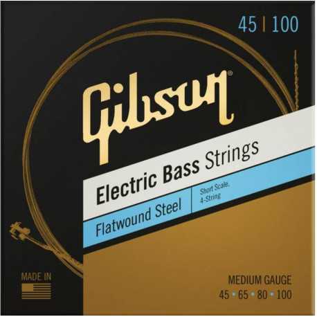 GIBSON SBG-FWSSM SHORT SCALE FLATWOUND BASS STRINGS MEDIUM