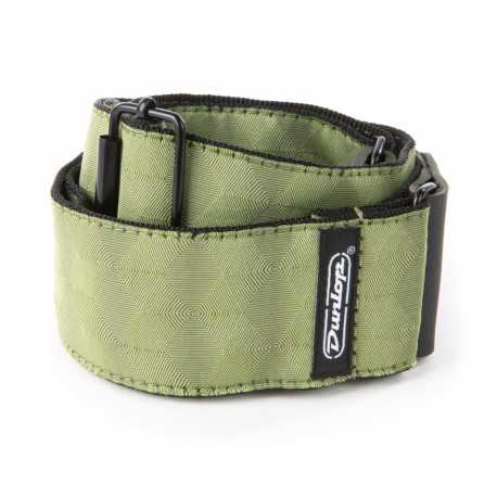 Dunlop JACQUARD HEXAGON ECHO OLIVE STRAP