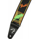 FENDER STRAP NEON MONOGRAMMED GREEN ORANGE