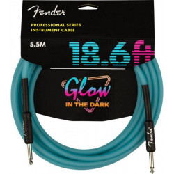 FENDER CABLE PROFESSIONAL SERIES 18.6' GLOW IN DARK BLUE