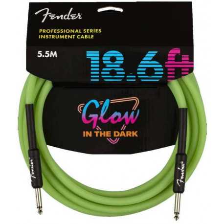 FENDER CABLE PROFESSIONAL SERIES 18.6' GLOW IN DARK GREEN