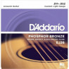D'ADDARIO EJ26 PHOSPHOR BRONZE CUSTOM LIGHT (11-52)