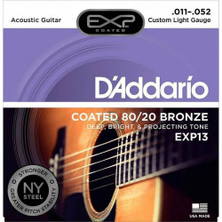 D'ADDARIO EXP13 EXP COATED 80/20 BRONZE CUSTOM LIGHT (11-52)