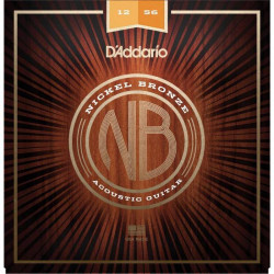 D'ADDARIO NB1256 NICKEL BRONZE LIGHT TOP / MEDIUM BOTTOM (12-56)