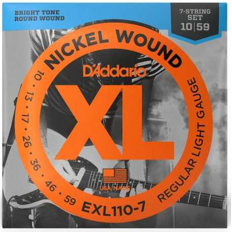 D'ADDARIO EXL110-7 XL NICKEL WOUND REGULAR LIGHT 7-STRING (10-59)