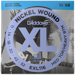 D'ADDARIO EXL116 XL NICKEL WOUND MEDIUM TOP / HEAVY BOTTOM (11-52)