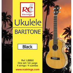 ROYAL CLASSICS UBB80 UKELELE BLACK BARITONO
