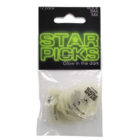 EVERLY GLOW IN THE DARK STAR PICK MIX (12-PACK)