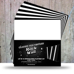 Rock On Wall 10 X Plastic Vinyl Divider Includes 5 X Black 5 X White