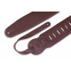 LEVY'S M4GF-BRN CLASSICS SERIES PADDED GARMENT LEATHER BASS STRAP (BROWN)