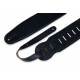 LEVY'S M4GF-BLK CLASSICS SERIES PADDED GARMENT LEATHER BASS STRAP (BLACK)