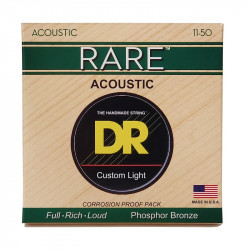 DR Strings RARE Acoustic Phosphor Bronze - Custom Light (11-50)