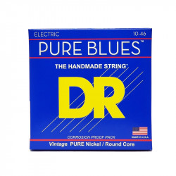 DR Strings PURE BLUES Electric Guitar Strings - Medium (10-46)