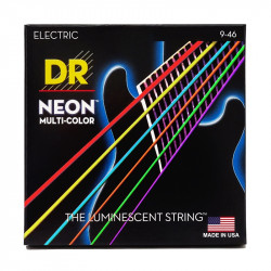 DR Strings NEON Multi-Color Electric - Light Heavy (9-46)