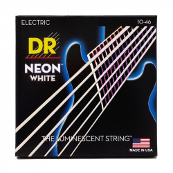 DR Strings NEON White Electric - Medium (10-46)