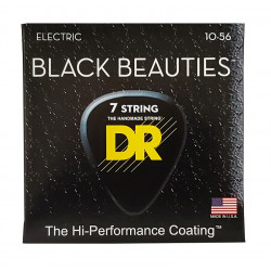 DR Strings BLACK BEAUTIES Electric - Medium 7-String (10-56)