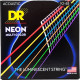 DR Strings NEON Multi-Color Acoustic - Extra Light (10-48)