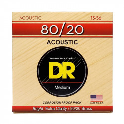 DR Strings HI-BEAM Acoustic 80/20 Bronze - Medium (13-56)