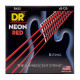 DR Strings NEON Red Bass - Medium 5 String (45-125)