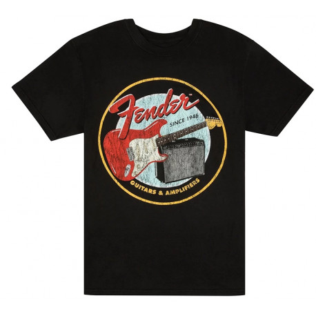 FENDER T-SHIRT 1946 GUITARS & AMPLIFIERS BLACK M