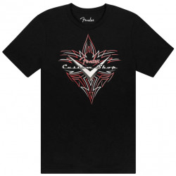 FENDER T-SHIRT CUSTOM SHOP PINSTRIPE BLACK L