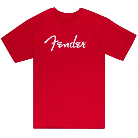 FENDER T-SHIRT SPAGHETTI LOGO DAKOTA RED L