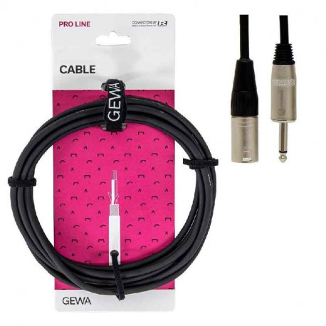 GEWA Alpha Audio Pro Line Mono Jack 6,3 мм/XLR (m) 10 м