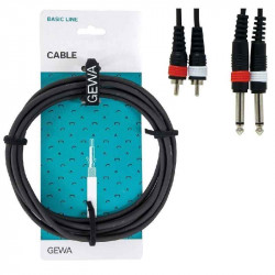 GEWA Alpha Audio Basic Line 2x Mono Jack 6,3 мм/2x RCA 1,5м