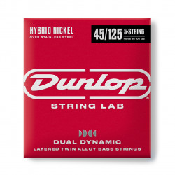 DUNLOP DBHYN45125 DUAL DYNAMIC LAYERED TWIN ALLOY HYBRID WOUND NICKEL BASS STRINGS 45-125 | 5-STRING