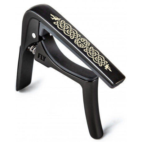 DUNLOP 63CBKC TRIGGER FLY CAPO CELTIC KNOT EDITION CURVED - BLACK