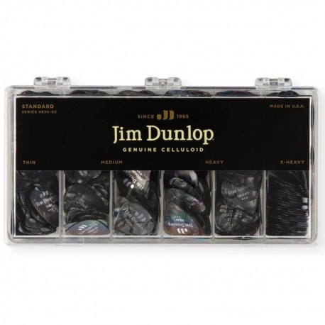 Dunlop 4830-02 Genuine Celluloid Black Perloid (432 шт.)