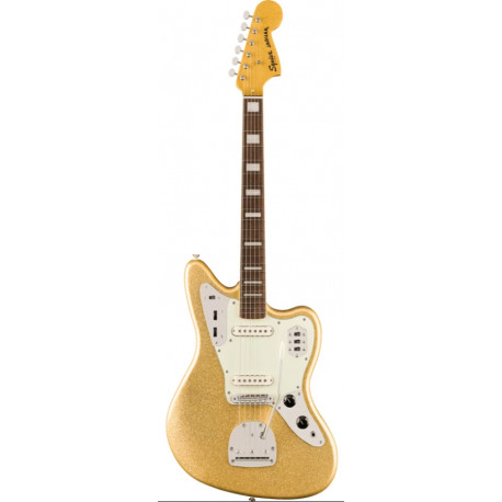 SQUIER LIMITED EDITION CLASSIC VIBE '70S JAGUAR MATCHING HEADSTOCK GOLD SPARKLE