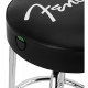 FENDER 30" SPAGHETTI LOGO PICK POUCH BARSTOOL, BLACK AND CHROME