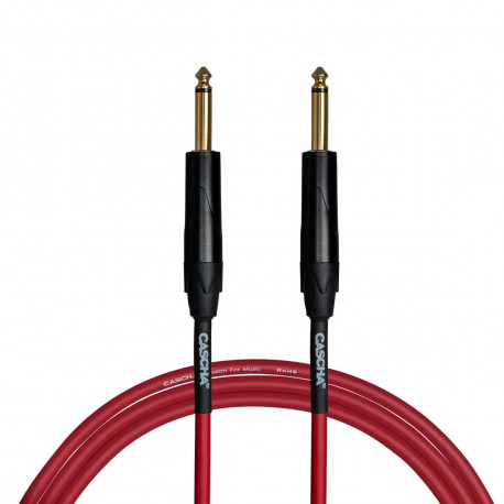 CASCHA CCA-G1RD3 (ADVANCED LINE GUITAR CABLE, RED, 3 м)