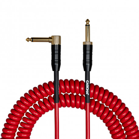 CASCHA CCA-G2RD6 (ADVANCED LINE GUITAR CABLE CURLY, RED, 6 м)