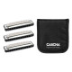 CASCHA OCEAN ROCK BLUES HARMONICA SET BLACK (3 PIECES) HH 2346 (A, C, G)