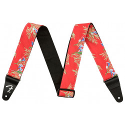 FENDER STRAP 2" HAWAIIAN STRAPS RED FLORAL