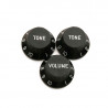 Dimarzio DM2111B Strat Knobs Set (Black)