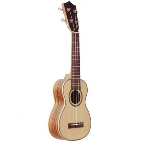 Prima M320S Soprano Ukulele (Solid Spruce/Zebrawood)