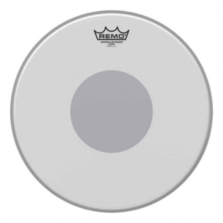 ﻿REMO Controlled Sound Coated Black Dot Drumhead - Bottom Black Dot 12"