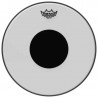 REMO Smooth White Controlled Sound Top Black Dot 8"