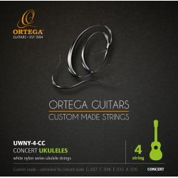 Ortega Custom White Nylon UWNY-4-CC