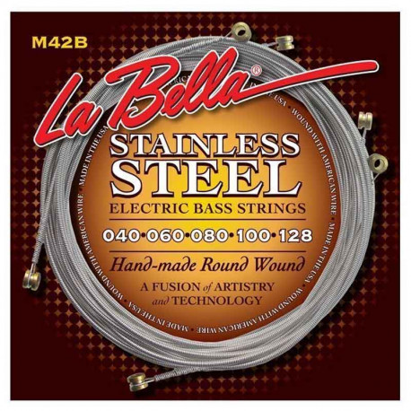 La Bella Stainless Steel Round Wound M42B, 40-128