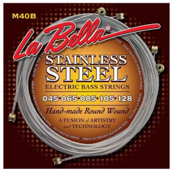 La Bella Stainless Steel Round Wound M40B, 40-128