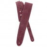 D`ADDARIO PW25SS03DX Suede Guitar Strap, Burgundy