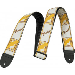 FENDER 2" MONOGRAMMED WHITE/BROWN/YELLOW STRAP