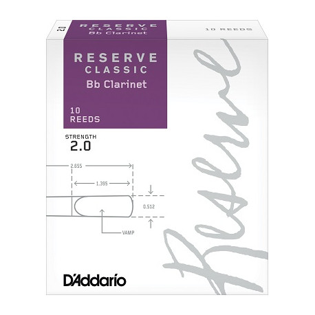 D`ADDARIO DCT1020 Reserve Classic Bb Clarinet 2.0 - 10 Box