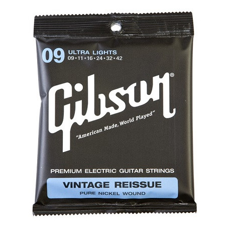 GIBSON SEG-VR9 VINTAGE RE-ISSUE PURE NICKEL WOUND .009-.042